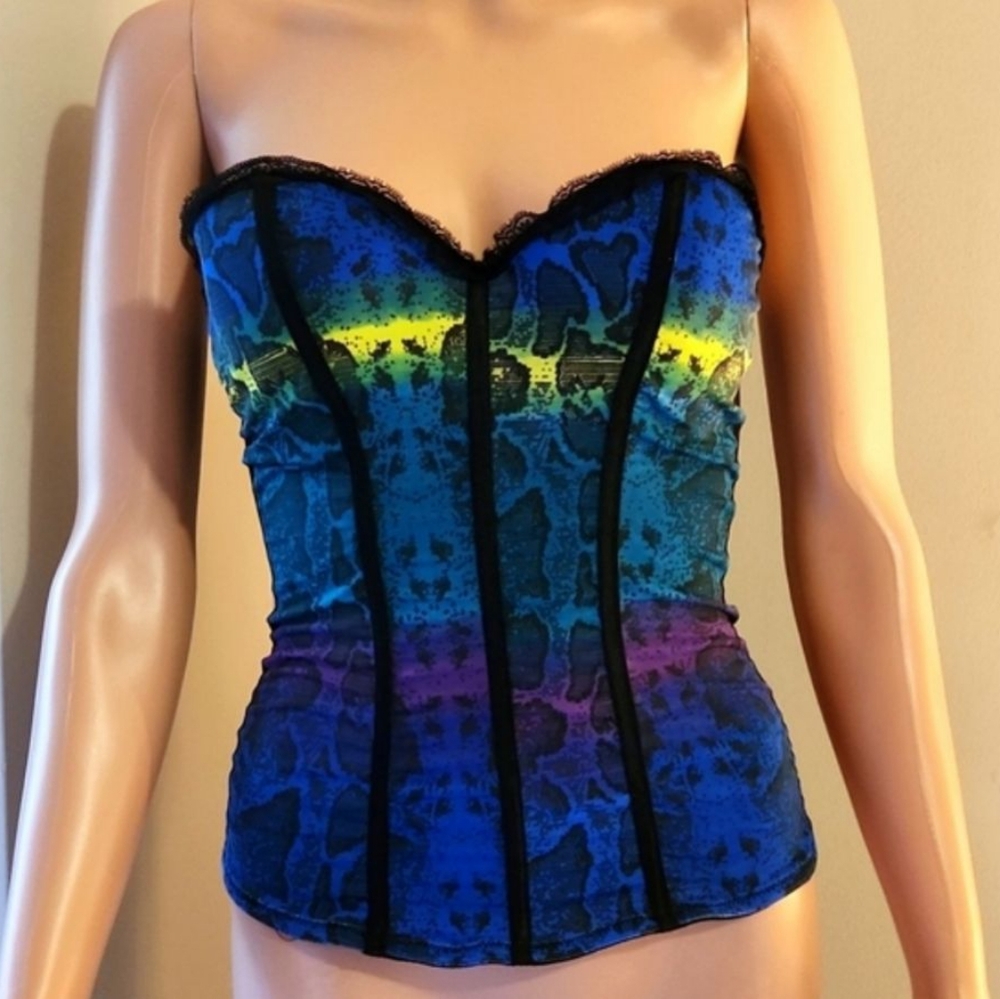 Animal Print Bustier. Size 34C